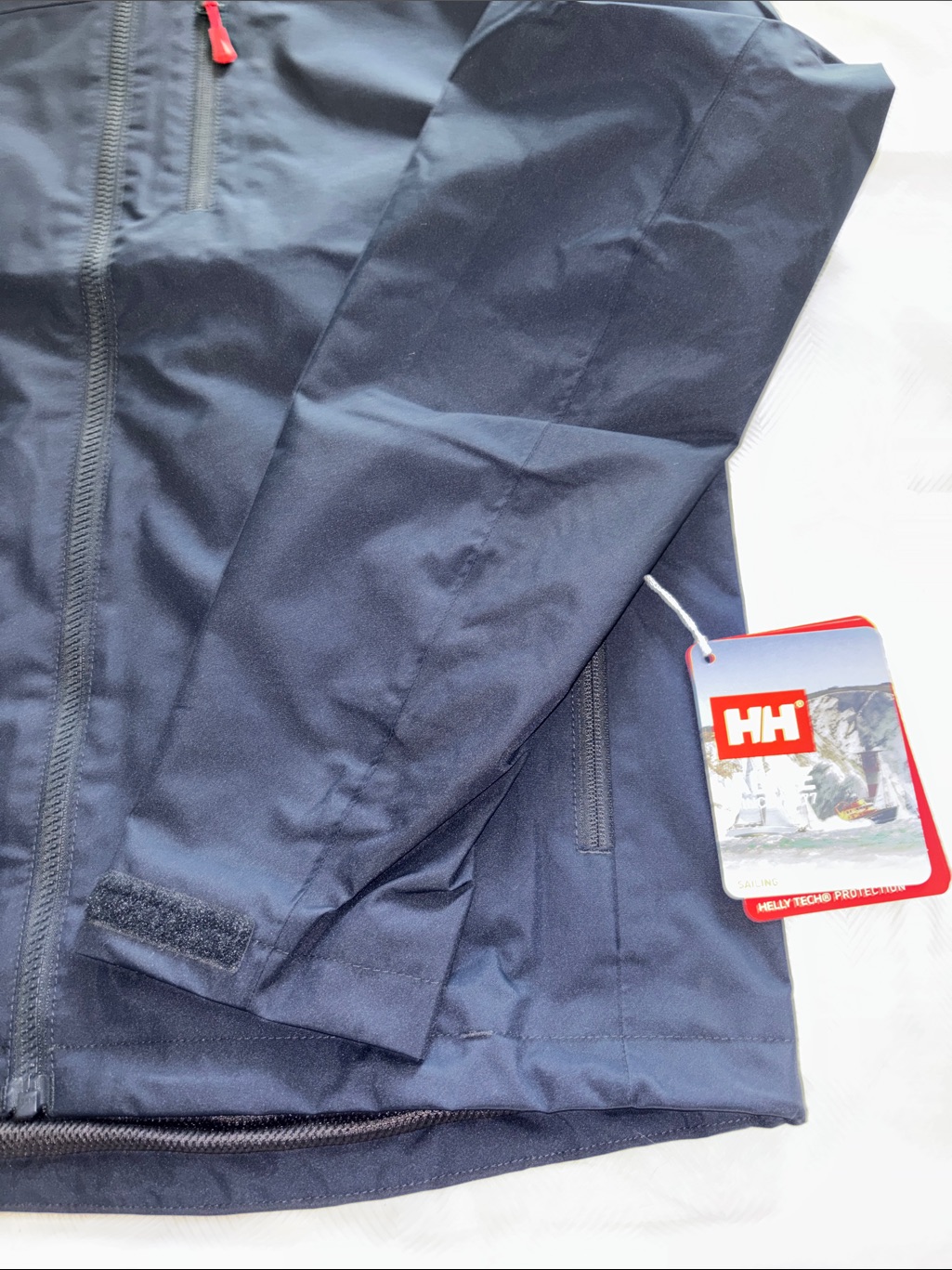 New Helly Hansen Crew Hooded Jacket Navy Sz Medium — image 4 of 8